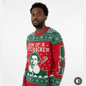 Christmas sweater ELF Red and Green Holiday Sweater‎ ships next biz day